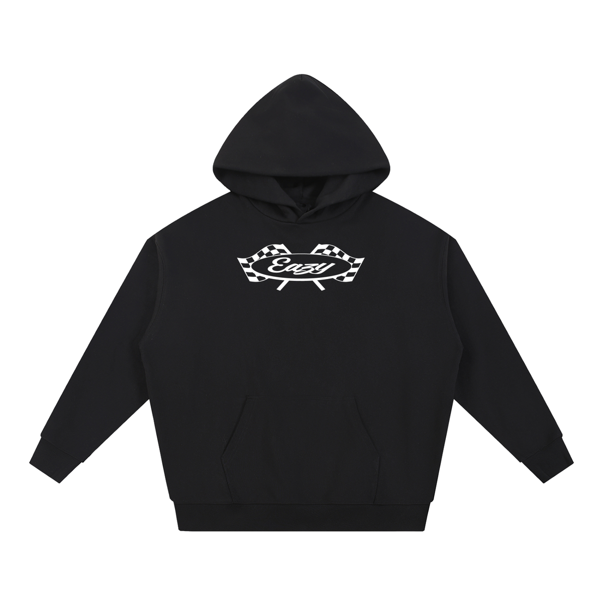 Eazy Checkered Hoodie - Black
