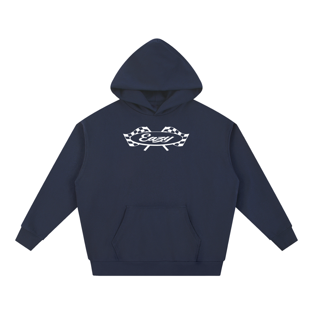 Eazy Checkered Hoodie - Navy