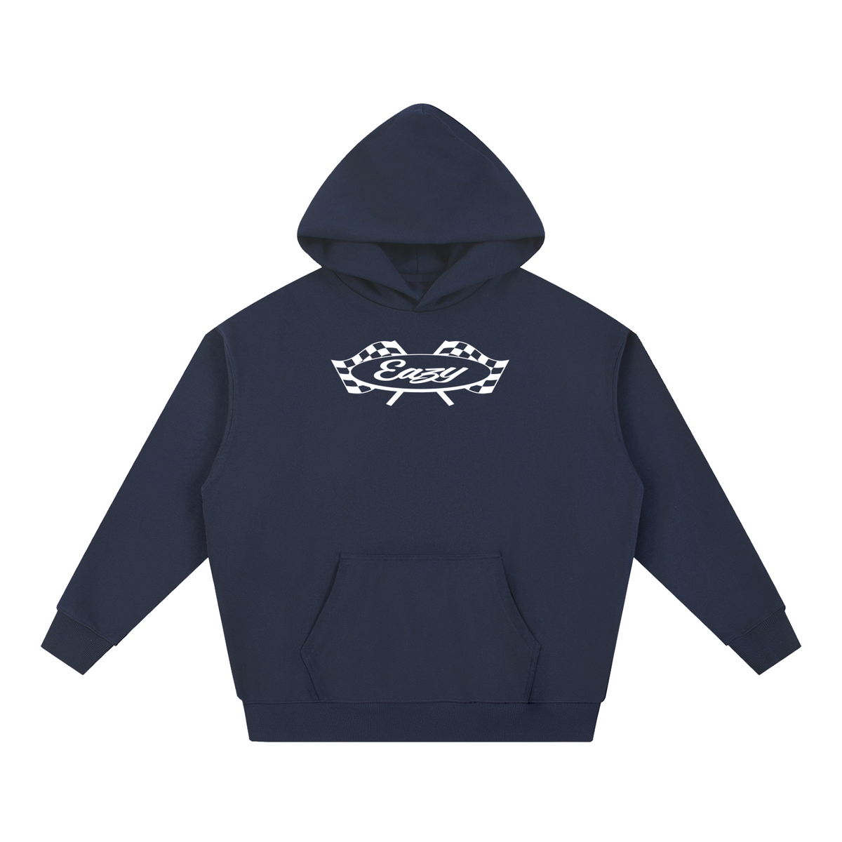 Eazy Checkered Hoodie - Navy
